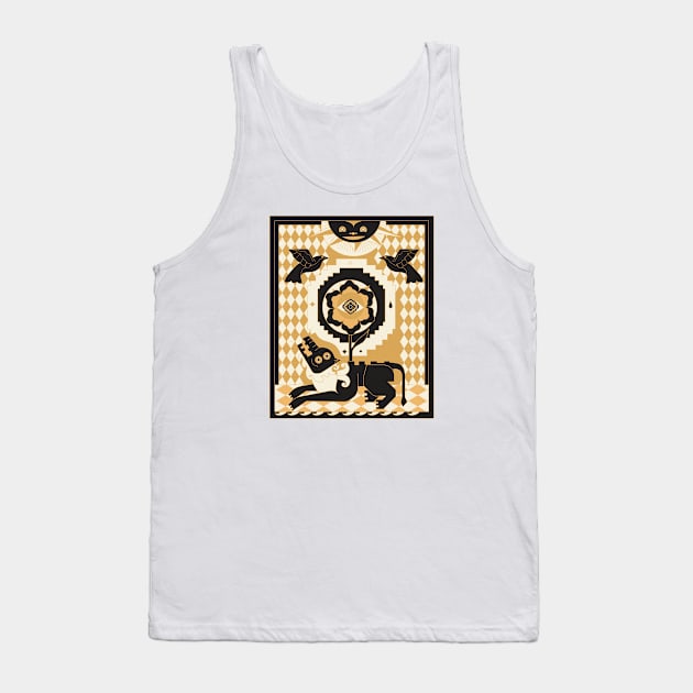 Esoteric Dog, Flower and Sun Tank Top by yoaz